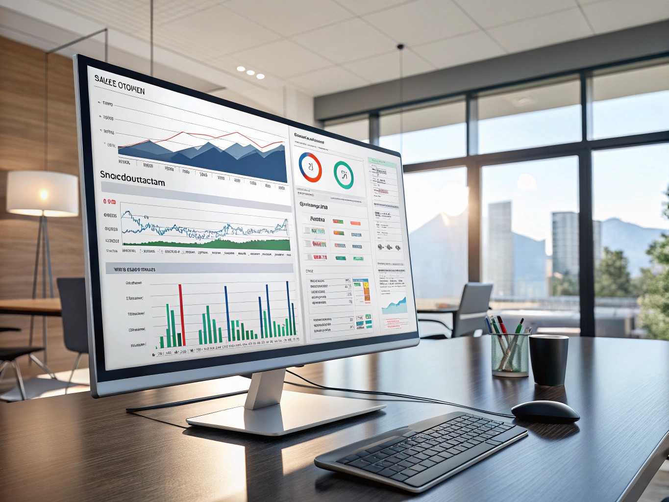 Dashboard analítico mostrando métricas de desempeño